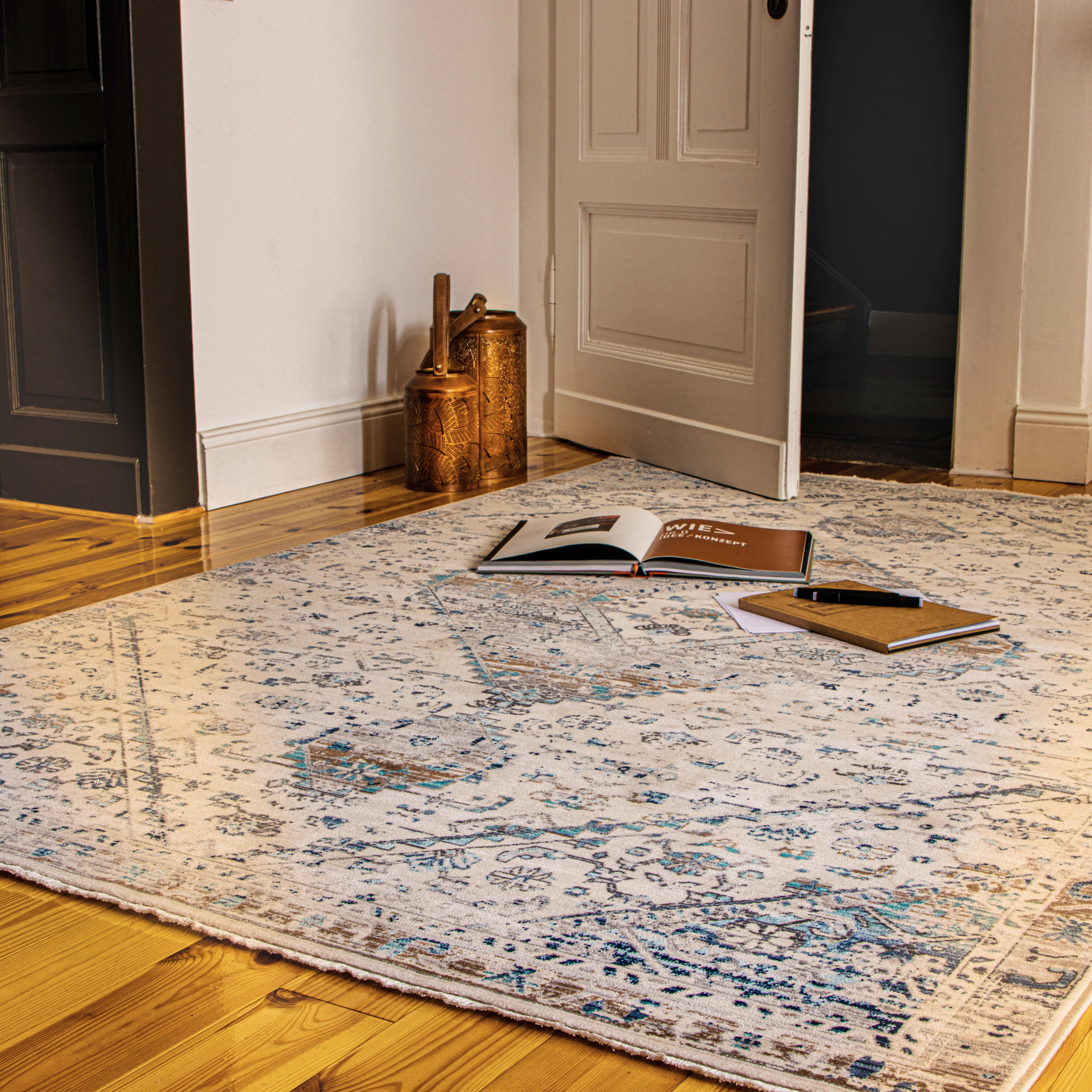 VINTAGE-TEPPICH 120/170 cm My Inca Creme, Beige  - Beige/Creme, Design, Textil (120/170cm) - Obsession