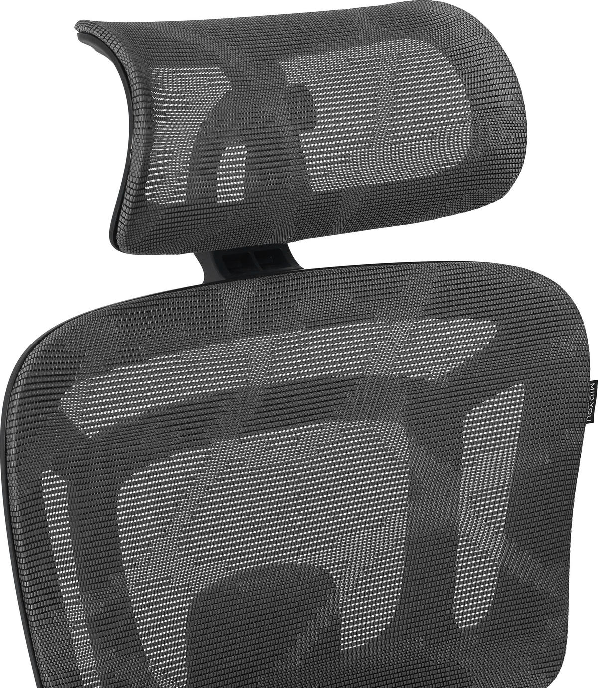 OTOČNÁ ŽIDLE, síťovina, šedá - šedá/černá, Lifestyle, kov/textil (67/123-131/59cm) - MID.YOU
