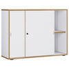 AKTENSCHRANK Weiß, Honigeiche  - Honigeiche/Weiß, Design, Holzwerkstoff (100/74/33cm) - MID.YOU