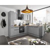 ECKKÜCHE 250/175 cm  in Grau, Eichefarben  - Eichefarben/Schwarz, Design, Holzwerkstoff/Kunststoff (250/175cm) - P & B