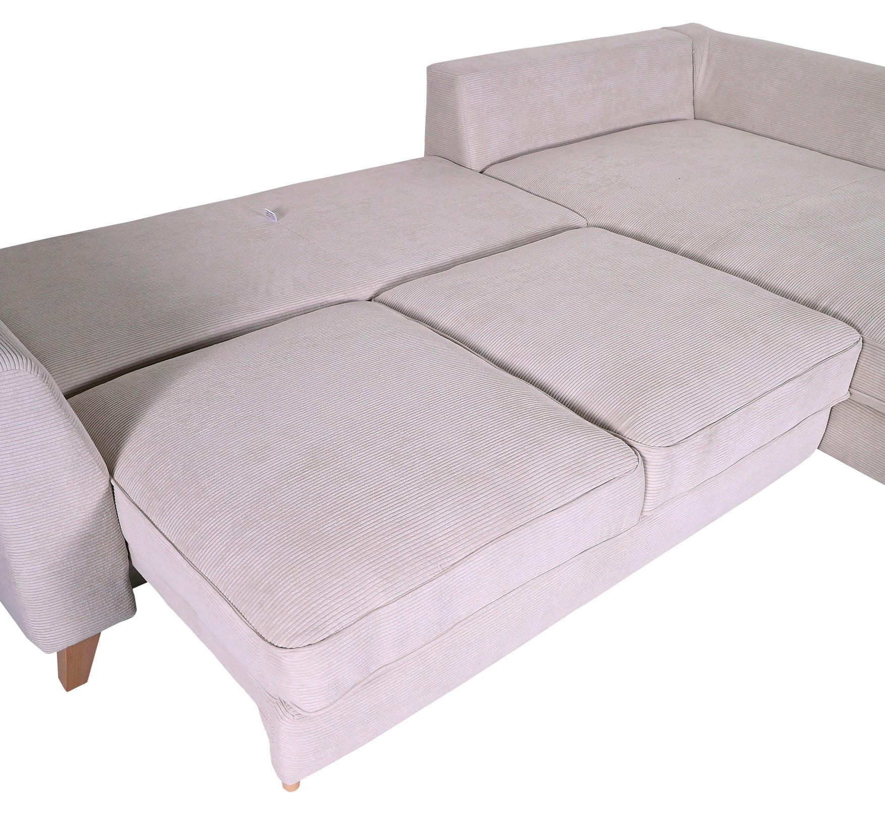 SAROKKANAPÉ textil bézs  - bézs/bükk, Design, textil/fa (271/165cm) - MID.YOU
