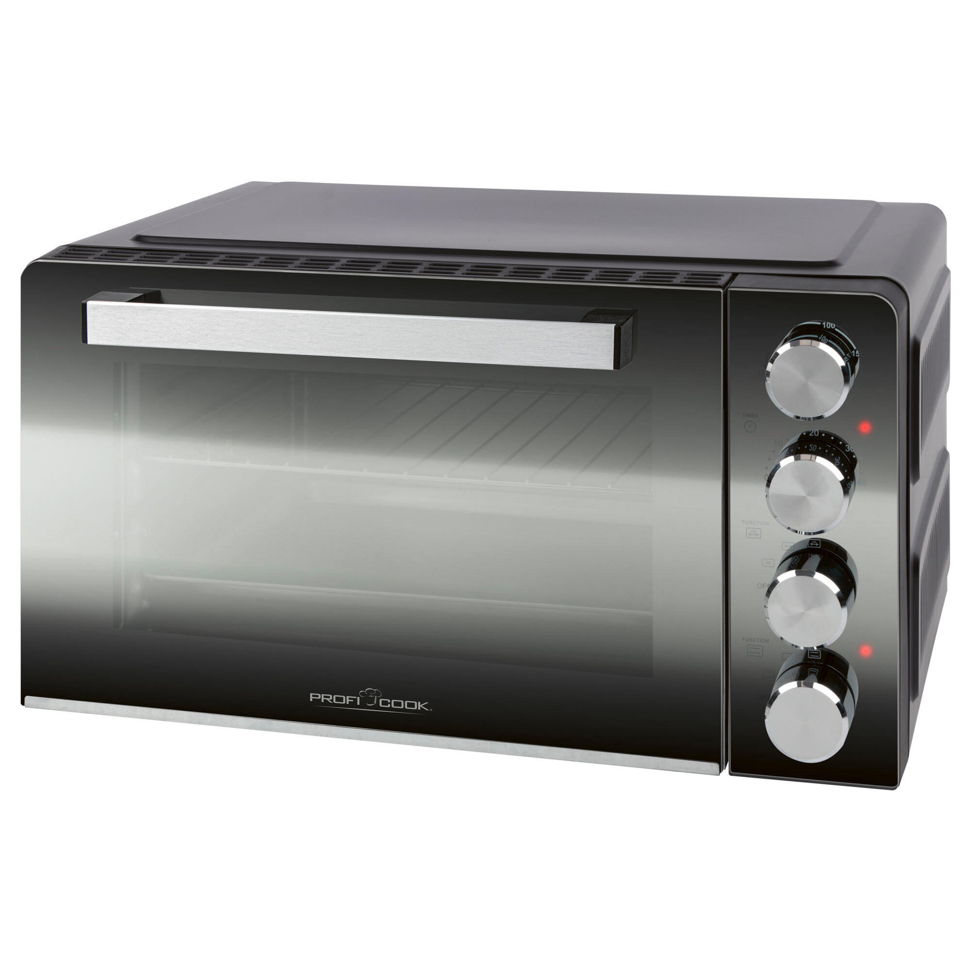 MINIBACKOFEN  - Schwarz, Basics, Glas/Metall (52,4/29,7/41,7cm) - Bomann
