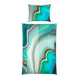 BETTWÄSCHE CUBY Satin 140/200 cm  - Petrol, KONVENTIONELL, Textil (140/200cm) - Novel
