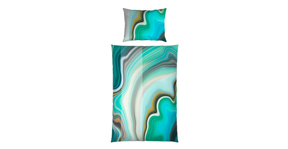 BETTWÄSCHE CUBY Satin 140/200 cm  - Petrol, KONVENTIONELL, Textil (140/200cm) - Novel