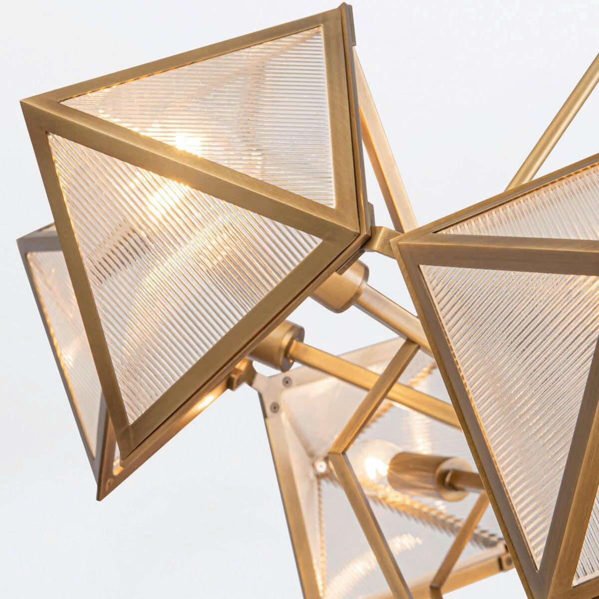 KRONLEUCHTER 29,5/76,2 cm   - Messingfarben, KONVENTIONELL, Glas/Metall (29,5/76,2cm) - Elstead Lighting