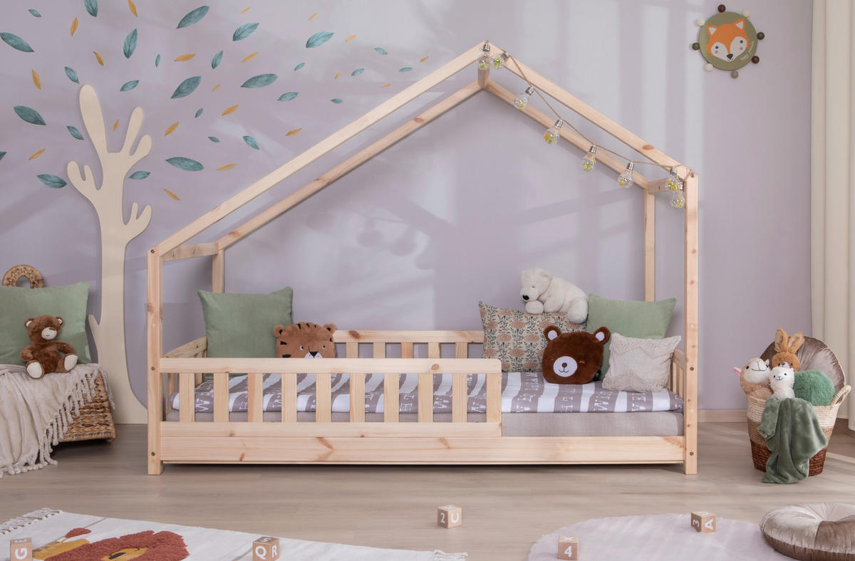 HAUSBETT 100/200 cm Naturfarben  - Naturfarben, Modern, Holz (100/200cm) - MID.YOU