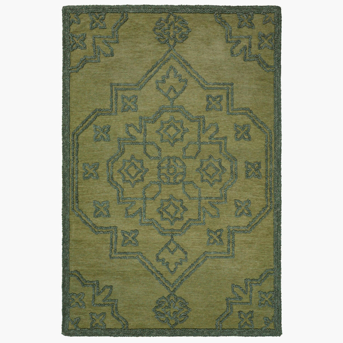 WOLLTEPPICH 160/230 cm Grün  - Grün, Basics, Textil (160/230cm) - Flair Rugs