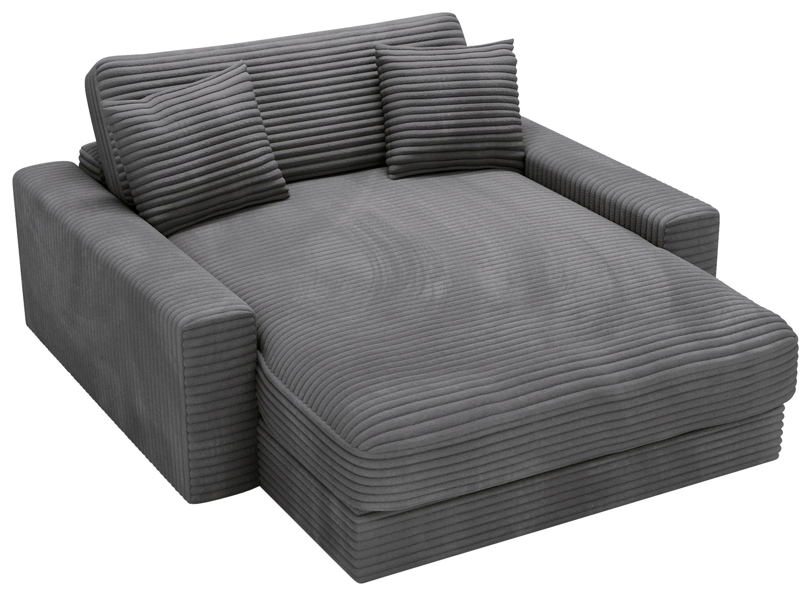 XXL-SESSEL Cord Dunkelgrau    - Dunkelgrau/Schwarz, MODERN, Kunststoff/Textil (160/87/190cm) - Carryhome