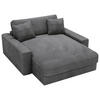 XXL-SESSEL Cord Dunkelgrau    - Dunkelgrau/Schwarz, MODERN, Kunststoff/Textil (160/87/190cm) - Carryhome