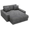 XXL-SESSEL Cord Dunkelgrau    - Dunkelgrau/Schwarz, MODERN, Kunststoff/Textil (160/87/190cm) - Carryhome