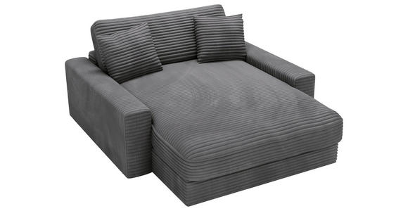 XXL-SESSEL Cord Dunkelgrau - Dunkelgrau/Schwarz, MODERN, Kunststoff/Textil (160/87/190cm) - Carryhome