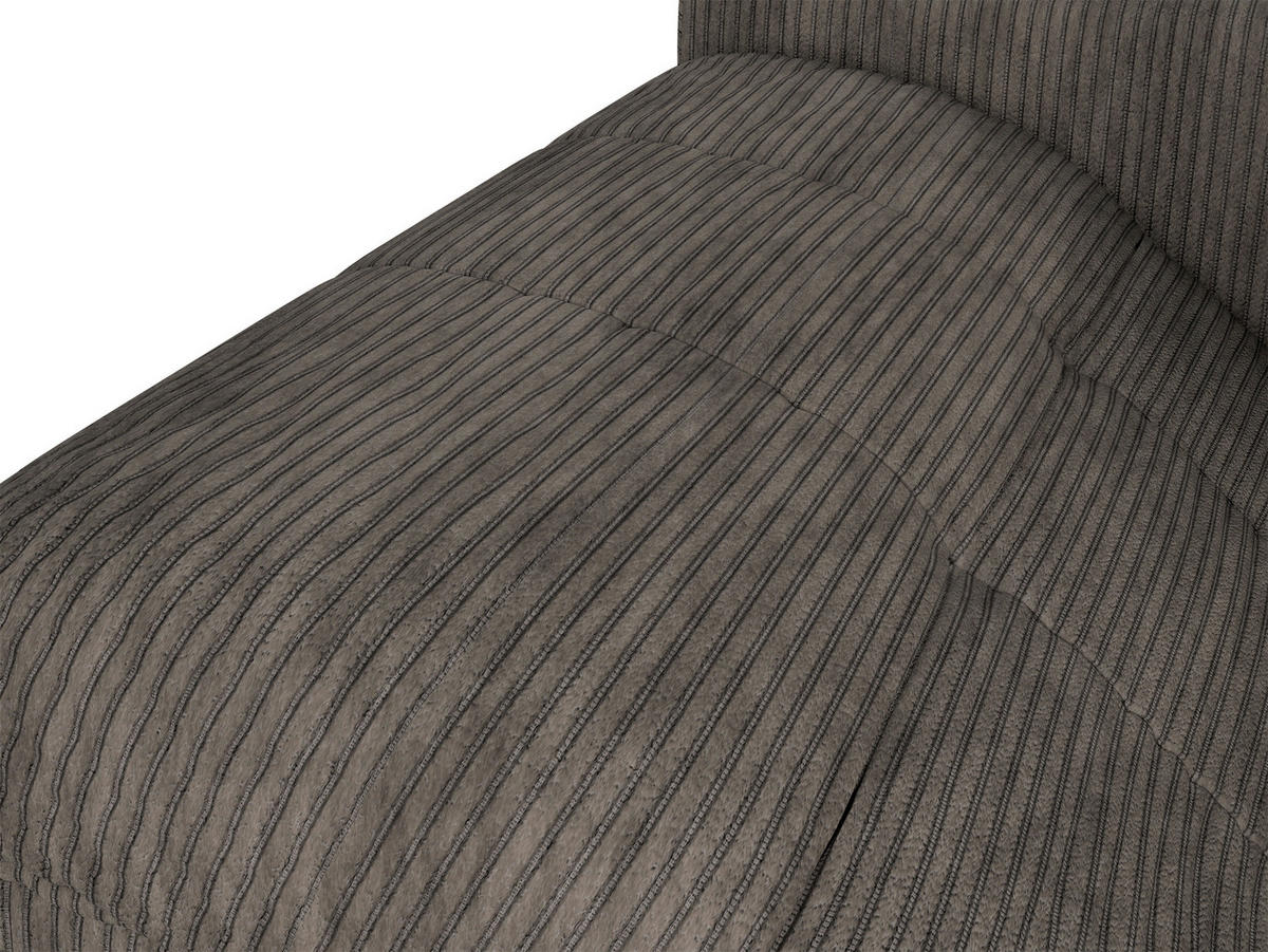 ECKSOFA Braun Cord  - Schwarz/Braun, Design, Kunststoff/Textil (177/276cm) - MID.YOU