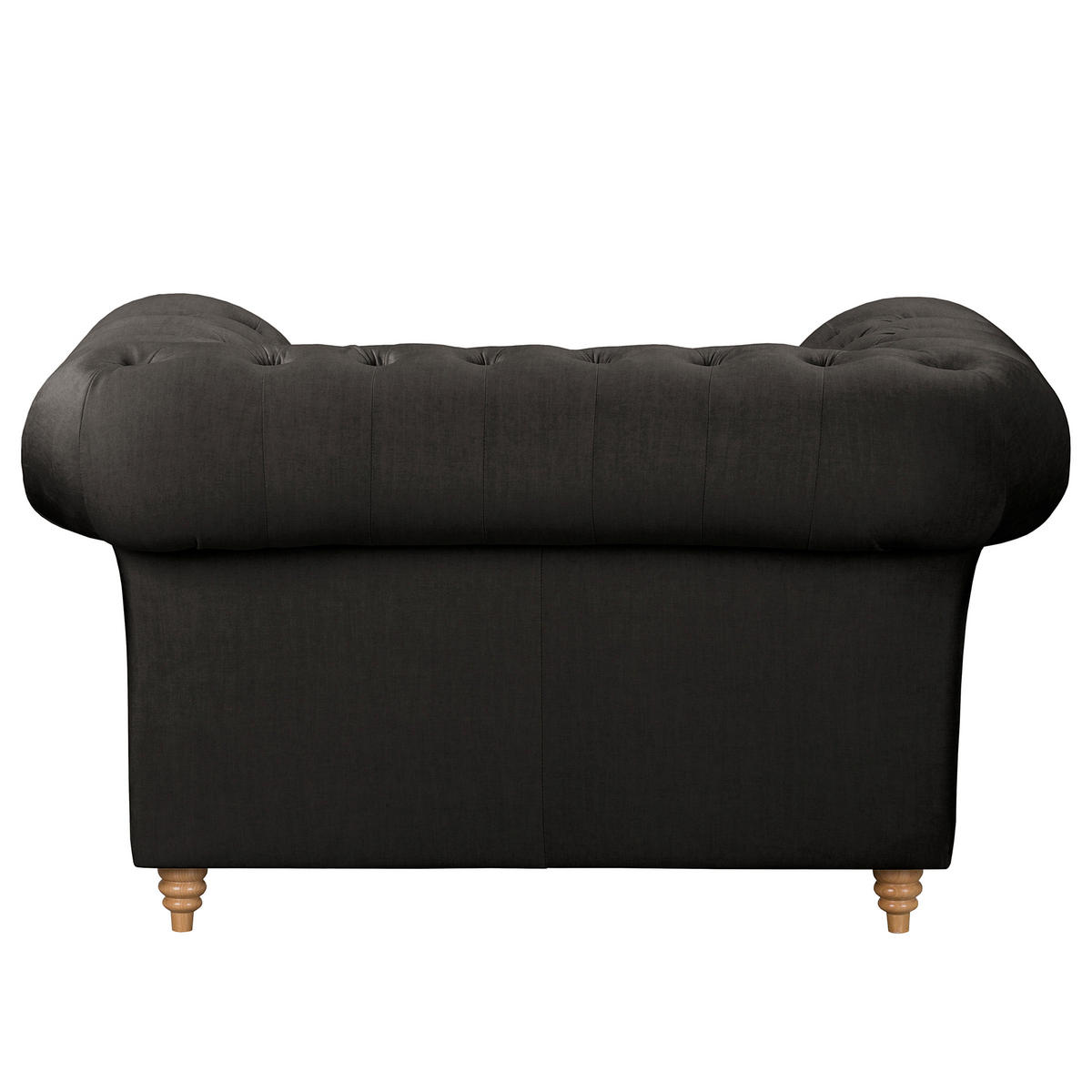 SESSEL in Mikrofaser Anthrazit  - Anthrazit, Design, Holz/Textil (128/75/91cm) - P & B