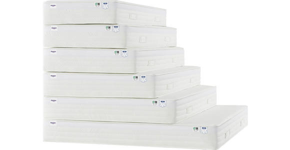 TASCHENFEDERKERNMATRATZE 120/200 cm Höhe ca. 23 cm  - Weiß, KONVENTIONELL, Textil (120/200cm) - Sleeptex