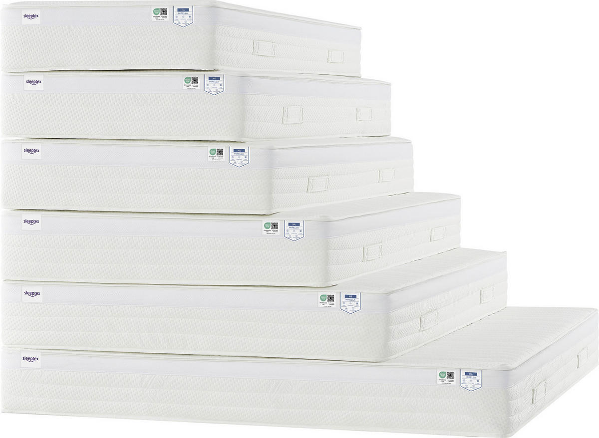 TASCHENFEDERKERNMATRATZE 80/200 cm H4 = sehr fest  - Weiss, Konventionell, Textil (80/200cm) - Sleeptex