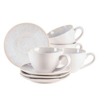 KAFFEESERVICE Frozen 8-teilig  - Weiss, Basics, Keramik (13,5/6,5/10cm) - Mäser