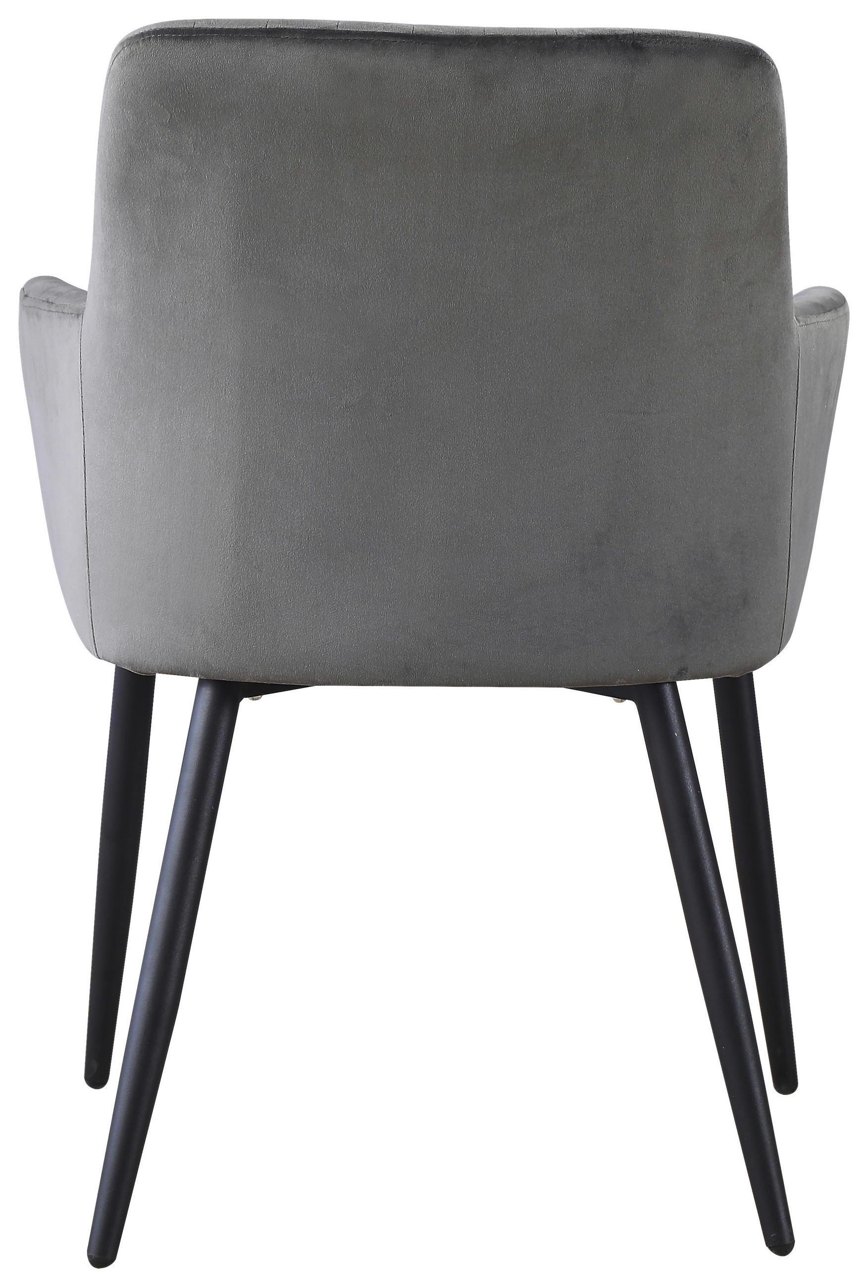 ARMLEHNSTUHL  in Eisen Samt  - Schwarz/Grau, MODERN, Holz/Textil (63/85/63cm) - MID.YOU