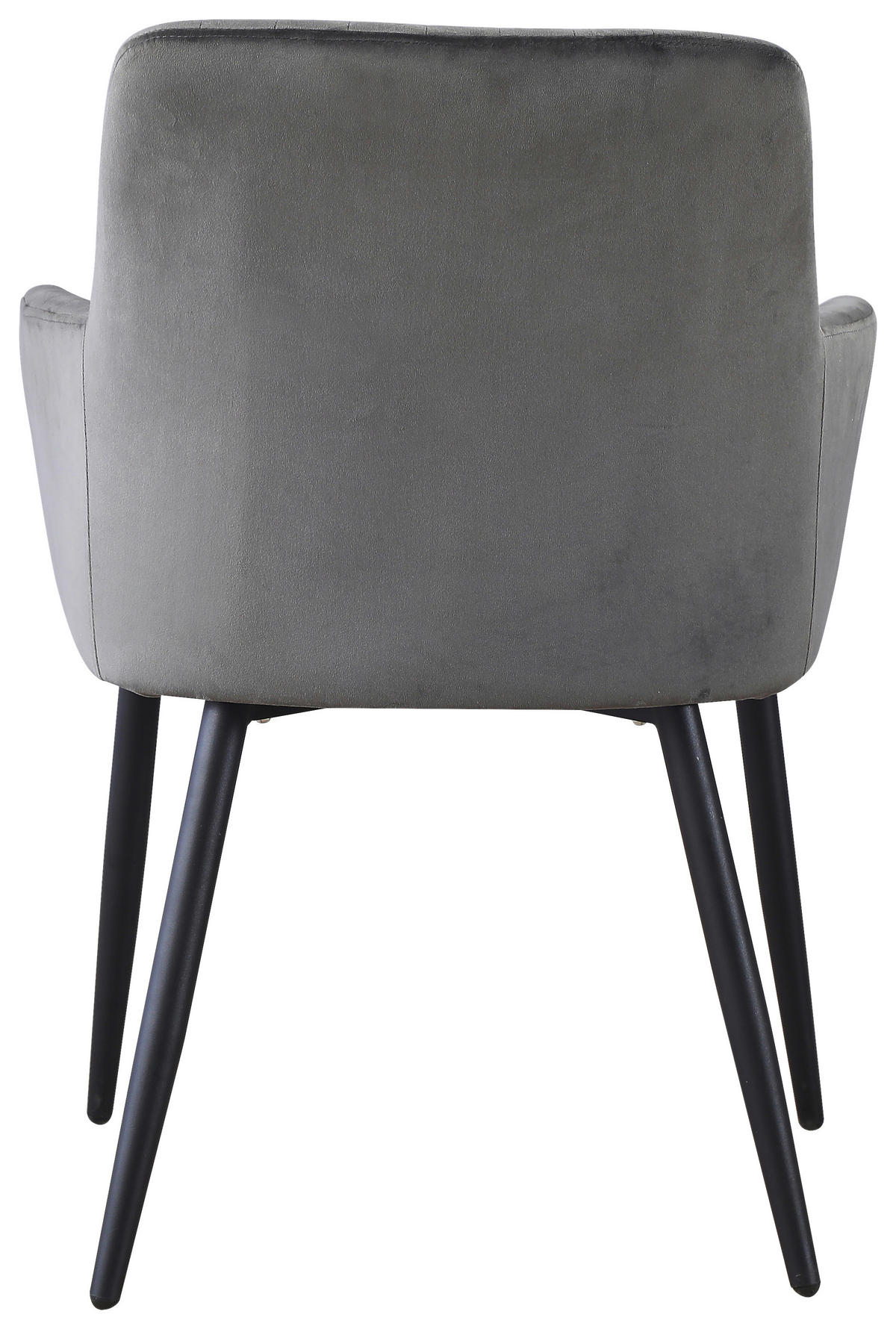 ARMLEHNSTUHL  in Eisen Samt  - Schwarz/Grau, MODERN, Holz/Textil (63/85/63cm) - MID.YOU