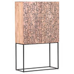 HIGHBOARD  in 90/150/38 cm  - Schwarz/Naturfarben, LIFESTYLE, Holz/Metall (90/150/38cm) - Landscape