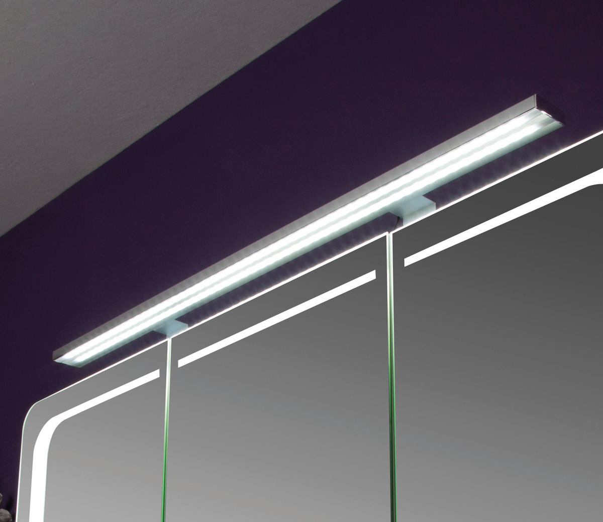 AUFBAULEUCHTE - Chromfarben, Design, Kunststoff (40/50/120cm) - Novel