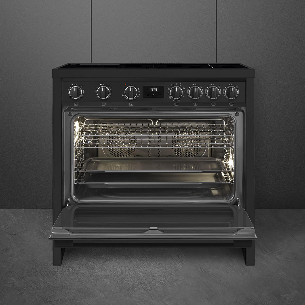 HERD B95IMAN9  - Anthrazit, Basics, Glas/Metall (90/90/60cm) - SMEG