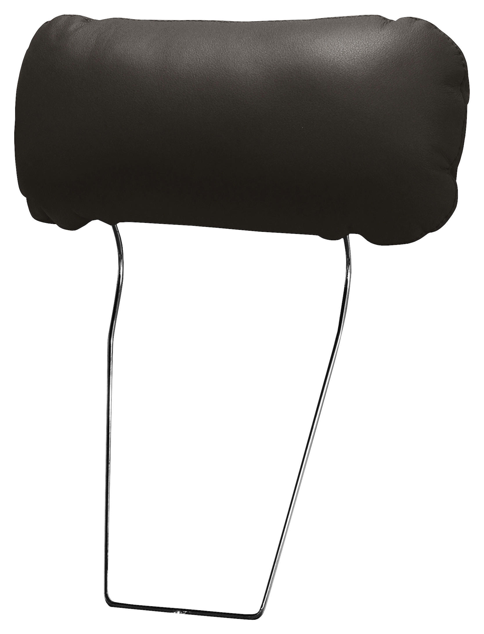 KOPFSTÜTZE - Dunkelbraun, Design, Leder/Textil (43/18/15cm) - Livetastic