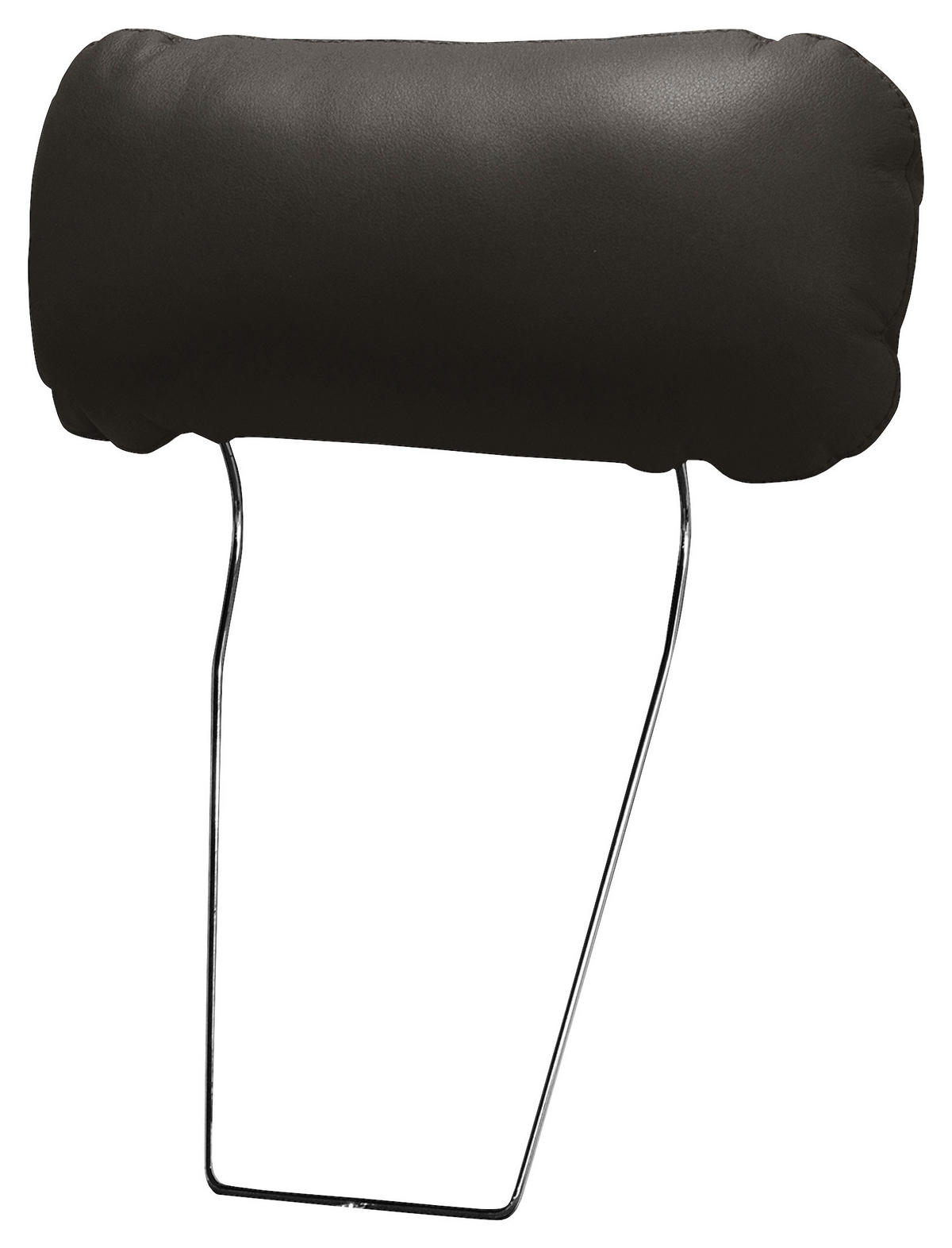 KOPFSTÜTZE - Dunkelbraun, Design, Leder/Textil (43/18/15cm) - Livetastic