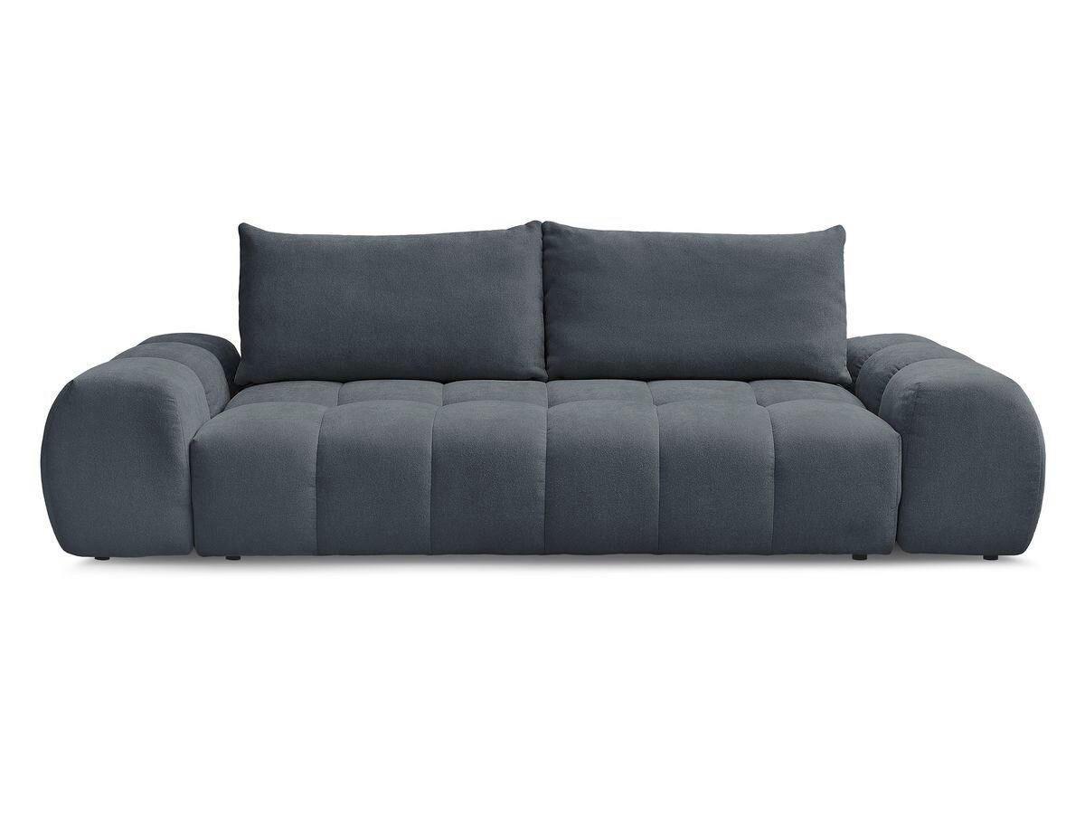 3-SITZER-SOFA EVEREST Struktur Dunkelblau  - Schwarz/Dunkelblau, MODERN, Kunststoff/Textil (278/90/115cm)