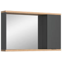 SPIEGELSCHRANK 130/76/20 cm  - Anthrazit/Schwarz, Basics, Glas/Holzwerkstoff (130/76/20cm) - MID.YOU