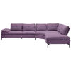 ECKSOFA in Flachgewebe Lila  - Lila/Schwarz, Design, Textil/Metall (344/271cm) - Chilliano