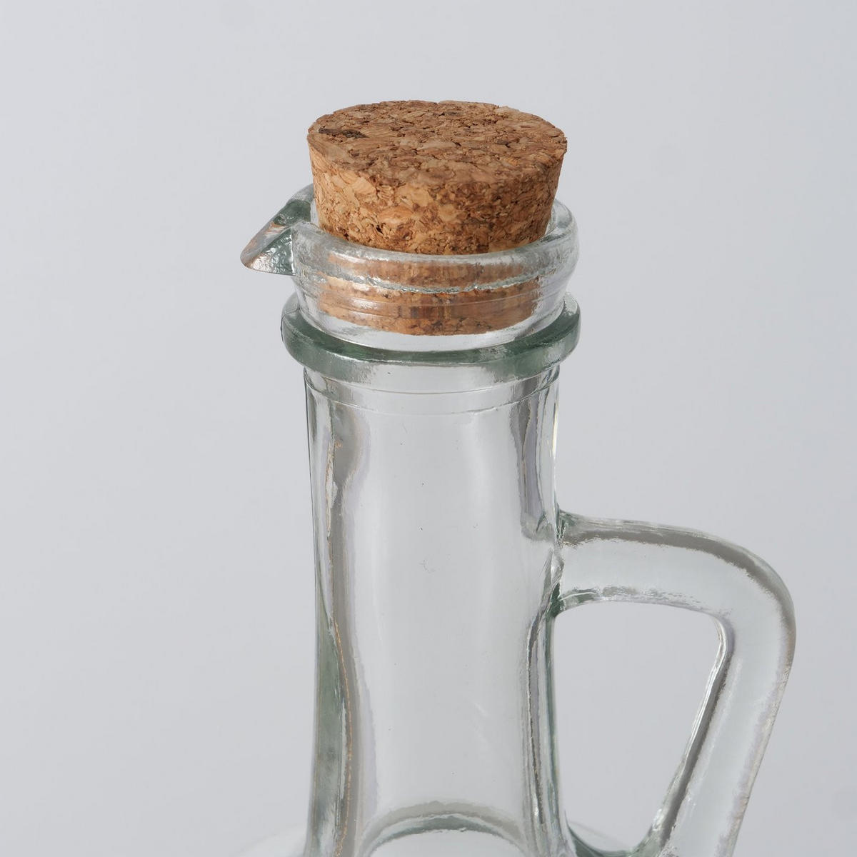 ESSIG-/ÖLFLASCHE - Transparent, Basics, Glas/Naturmaterialien (9,8/16cm)