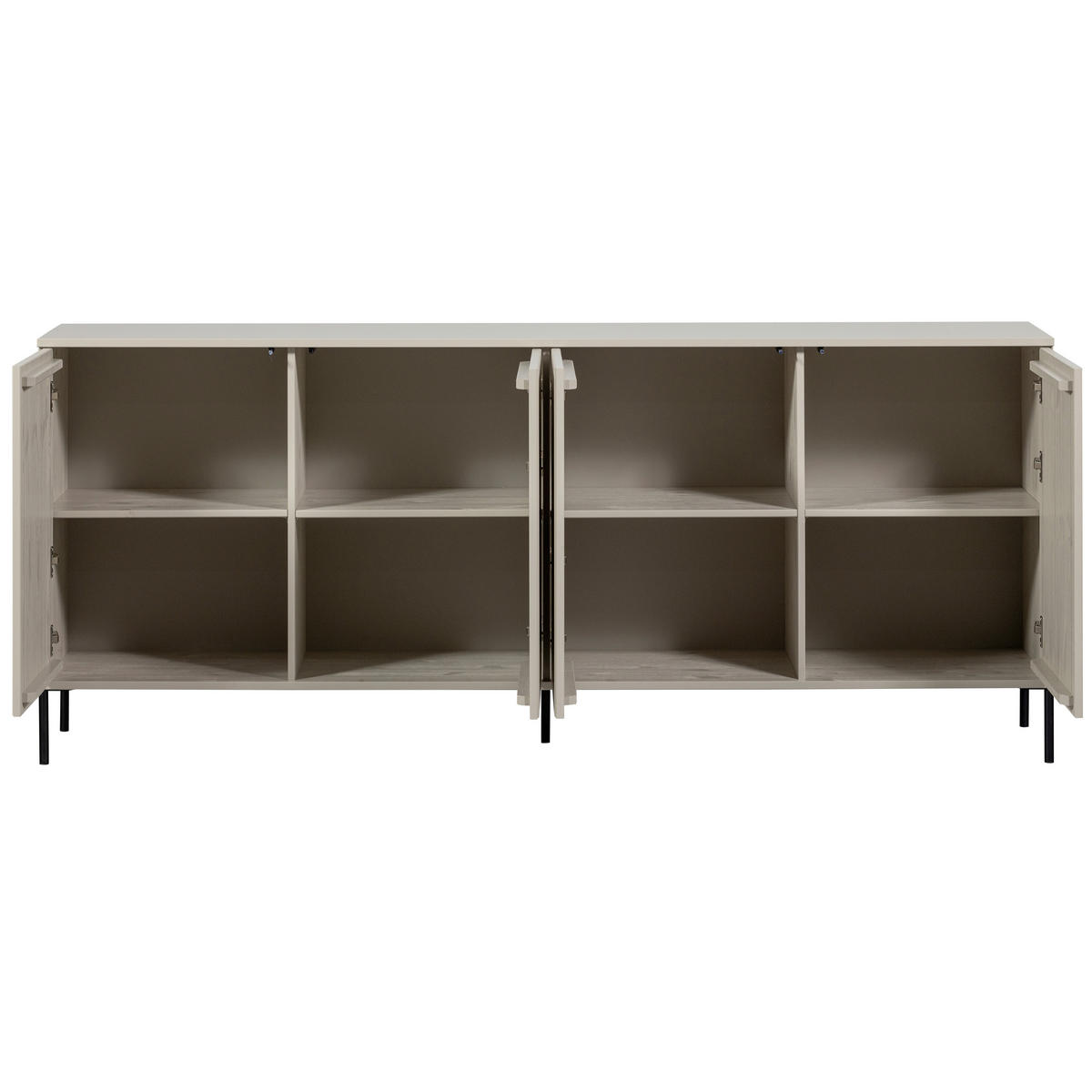 SIDEBOARD 200/85/44 cm  - Schwarz/Grau, Design, Holz/Metall (200/85/44cm) - Livetastic