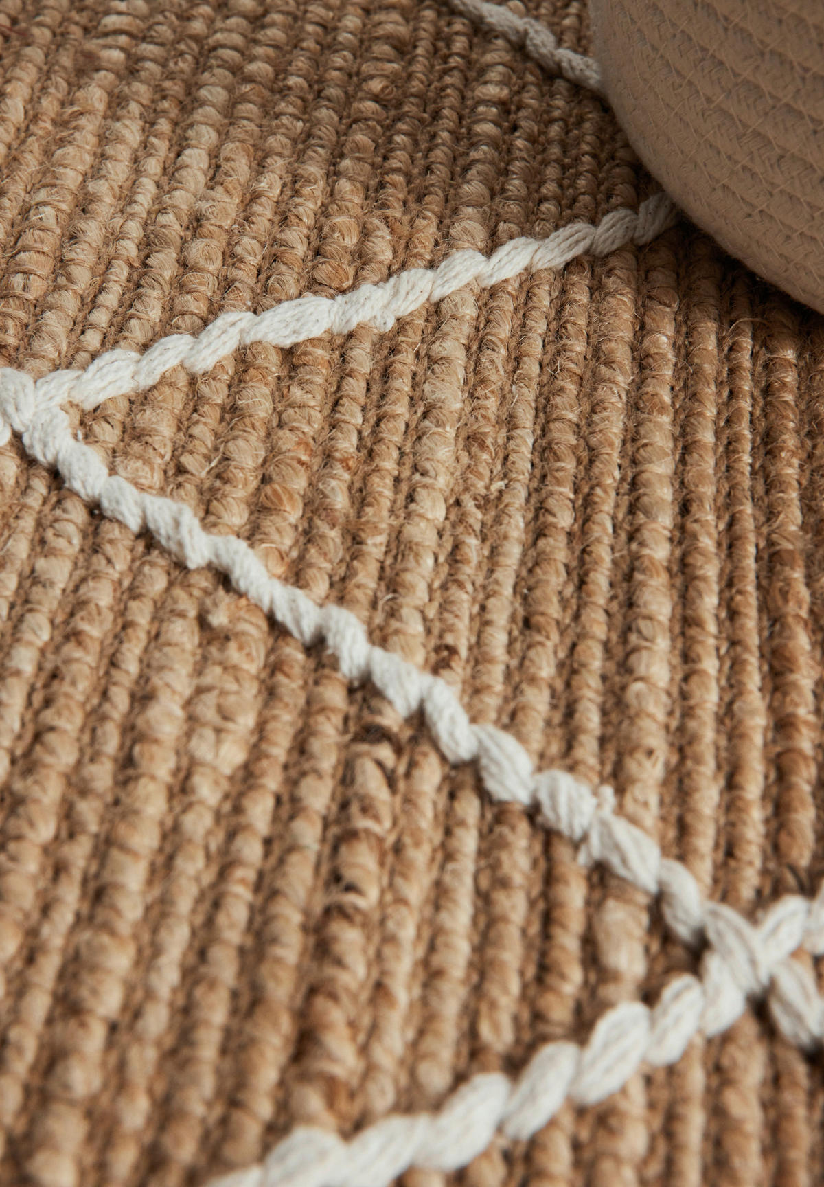 FLACHWEBETEPPICH 200/300 cm Kunu Weiß, Sandfarben  - Sandfarben/Weiß, Basics, Textil (200/300cm)