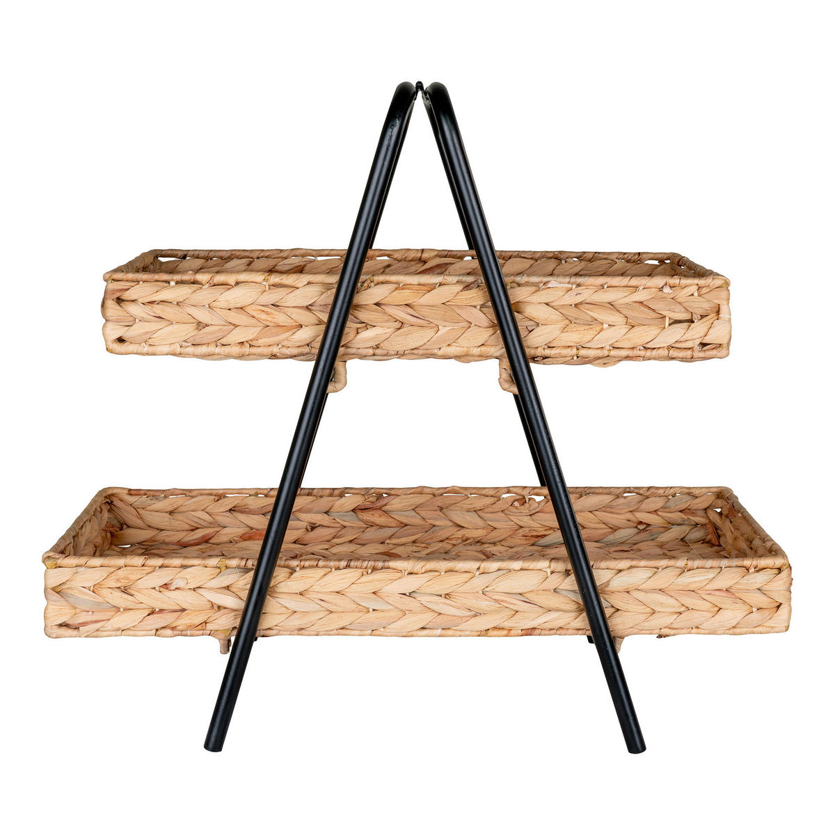 TABLETT Holz Wasserhyazinthe  - Schwarz/Braun, Design, Holz (42/43.5/23cm)