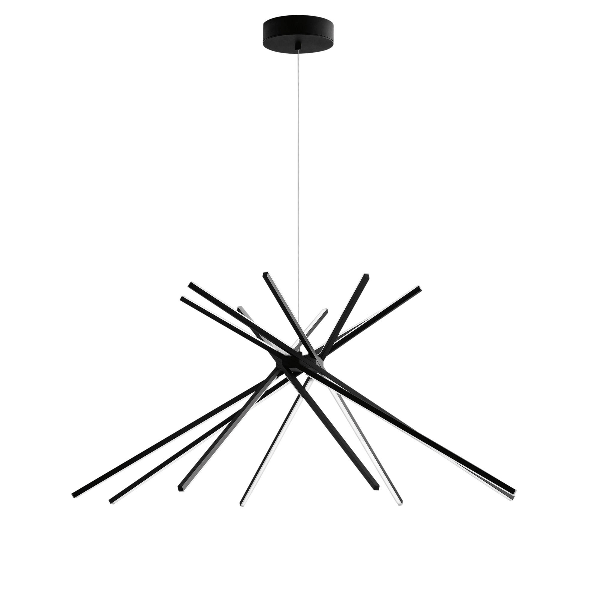 LED-HÄNGELEUCHTE 160/51,5/113 cm  - Schwarz/Weiß, LIFESTYLE, Kunststoff/Metall (160/51,5/113cm)