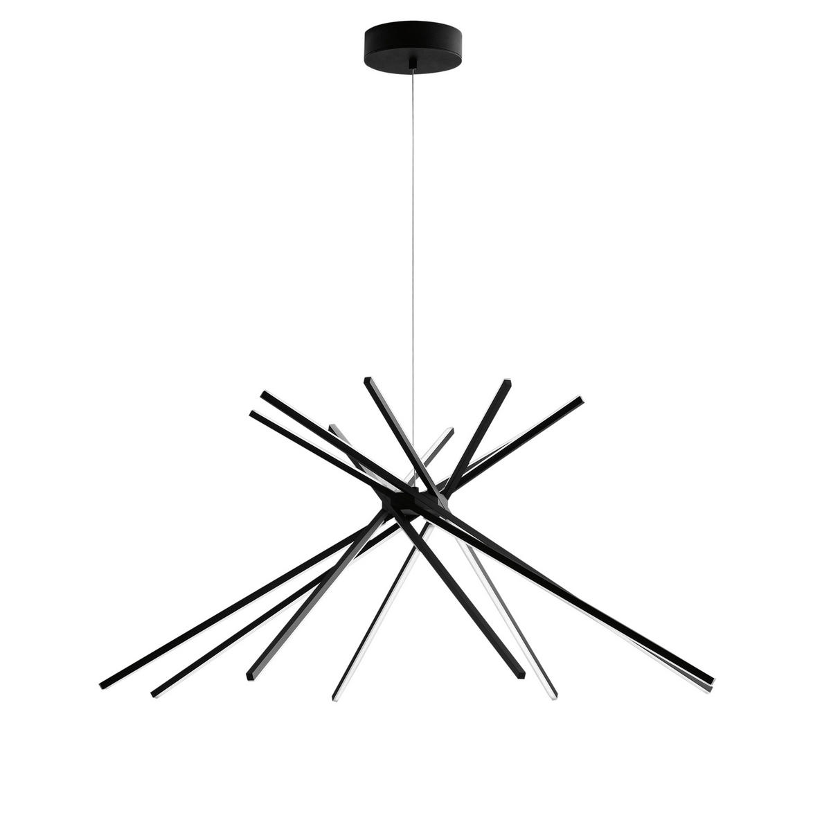 LED-HÄNGELEUCHTE 160/51,5/113 cm  - Schwarz/Weiß, LIFESTYLE, Kunststoff/Metall (160/51,5/113cm)