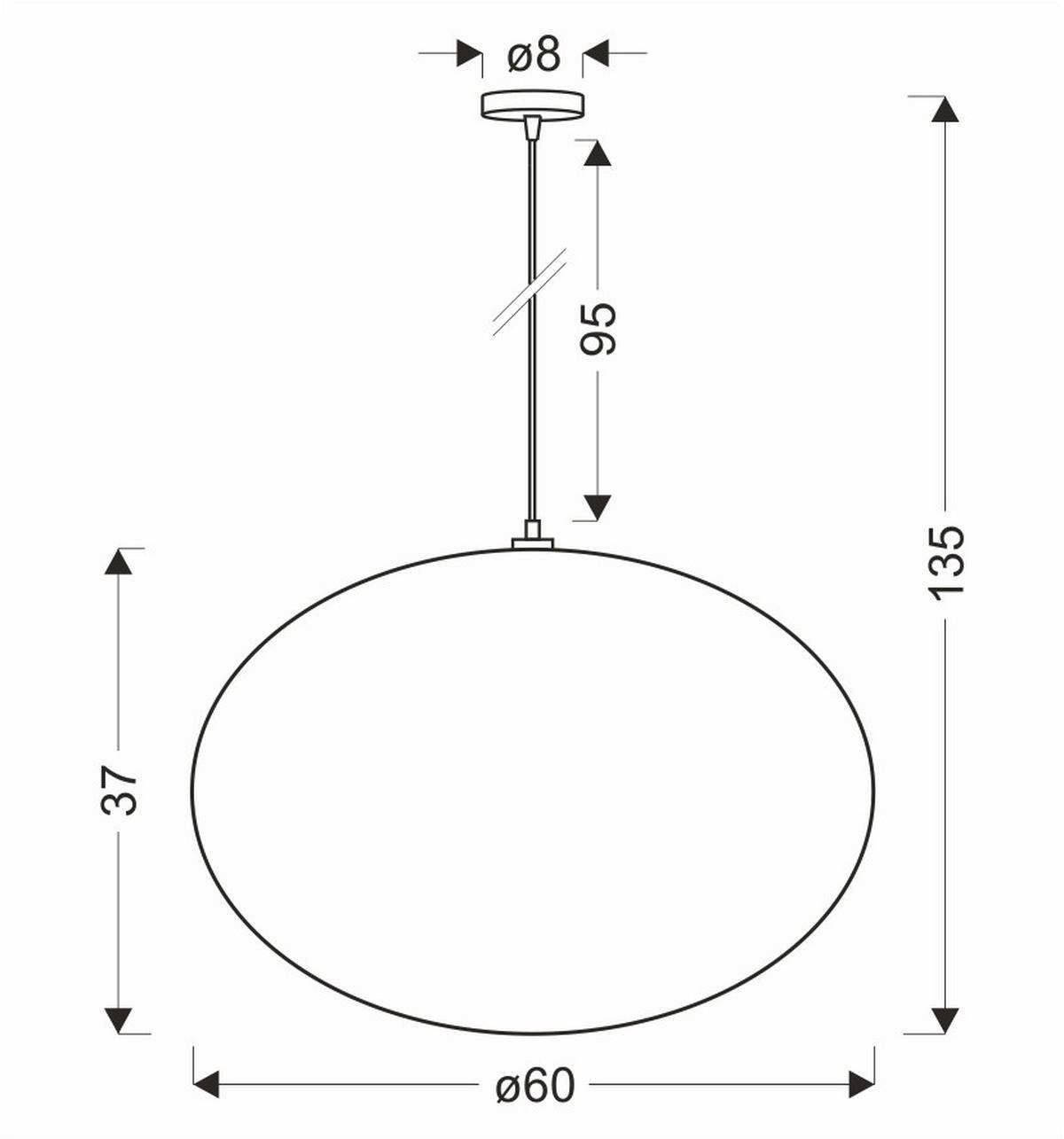 PENDELLEUCHTE 60/60/135 cm  - Schwarz/Weiß, KONVENTIONELL, Kunststoff/Metall (60/60/135cm)