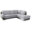 WOHNLANDSCHAFT in Grau, Dunkelgrau  - Chromfarben/Dunkelgrau, Modern, Textil/Metall (264/221cm) - MID.YOU