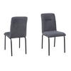 STUHL-SET 2 Stück  in  - Dunkelgrau/Schwarz, Design, Textil/Metall (44,5/87/55,5cm) - Livetastic
