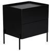NACHTSCHRANK 50/55/40 cm  - Schwarz, Design, Holzwerkstoff/Metall (50/55/40cm) - Livetastic