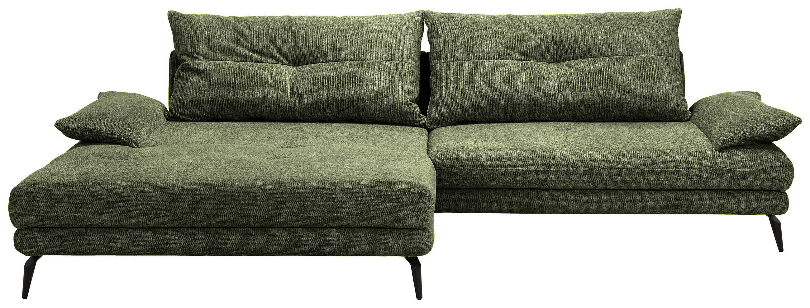 HÖRNSOFFA i flatväv mörkgrön  - svart/mörkgrön, Design, metall/textil (176/294cm) - MID.YOU