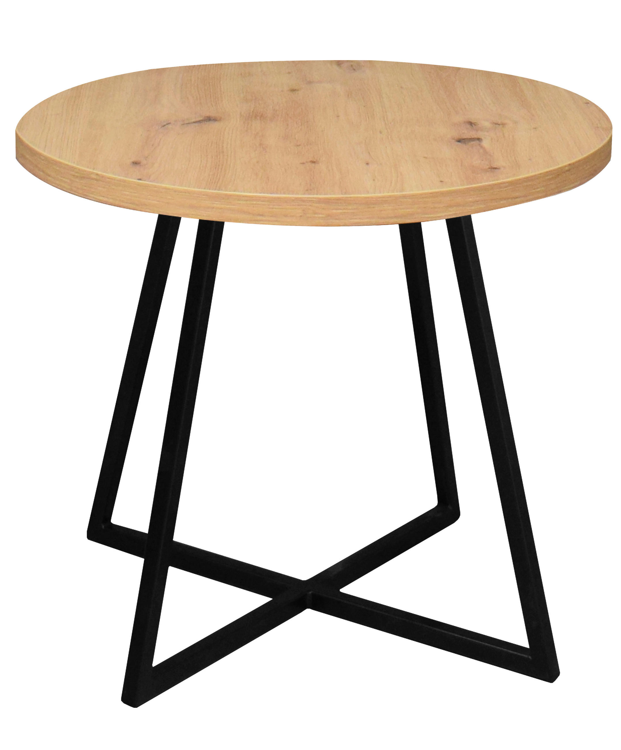 BEISTELLTISCH in Metall, Holzwerkstoff 60/60/50,5 cm  - Schwarz/Eiche Artisan, Design, Holzwerkstoff/Metall (60/60/50,5cm) - Stylife