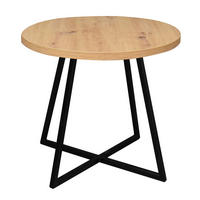BEISTELLTISCH in Metall, Holzwerkstoff 60/60/50,5 cm  - Schwarz/Eiche Artisan, Design, Holzwerkstoff/Metall (60/60/50,5cm) - Stylife