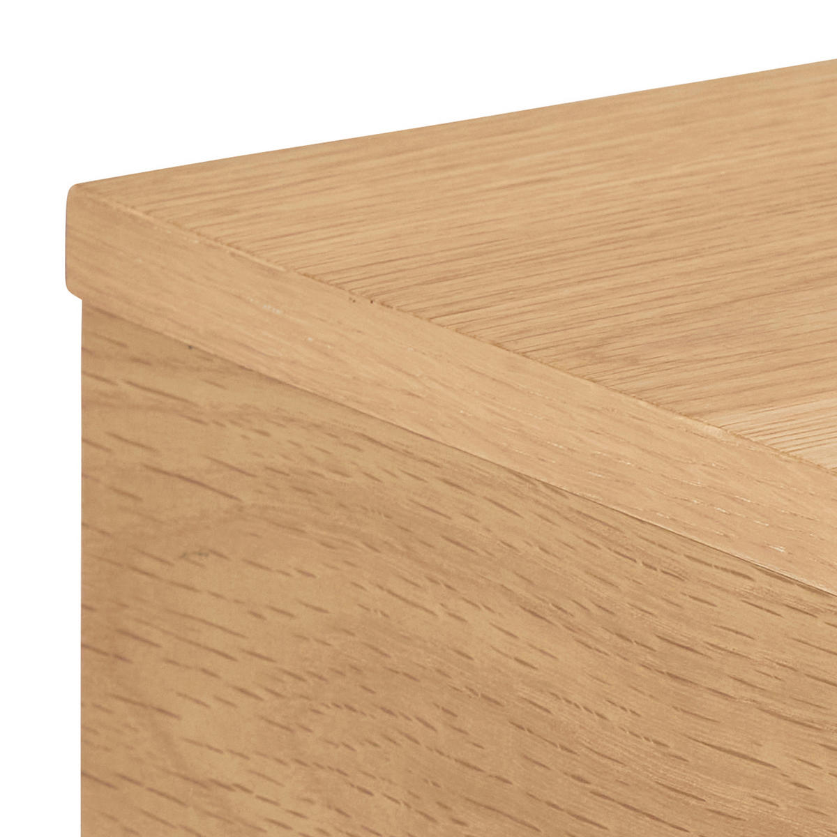 NACHTTISCH 40/18/30 cm  in furniert Eichefarben  - Eichefarben/Goldbraun, Modern, Holzwerkstoff/Metall (40/18/30cm) - MID.YOU