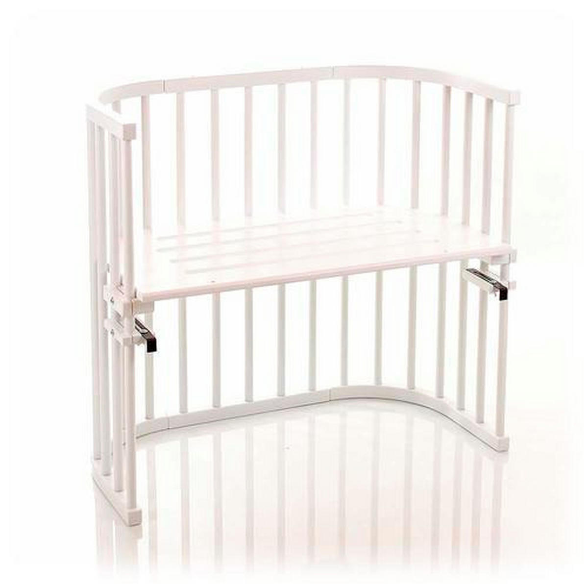 BEISTELLBETT Babybay Original  - Weiß, Basics, Holz (46/79/87cm) - Babybay