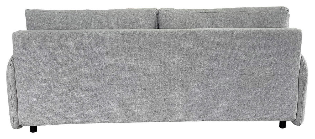 SCHLAFSOFA Flachgewebe Hellgrau  - Hellgrau/Schwarz, Design, Holz/Kunststoff (206/88/93cm) - MID.YOU
