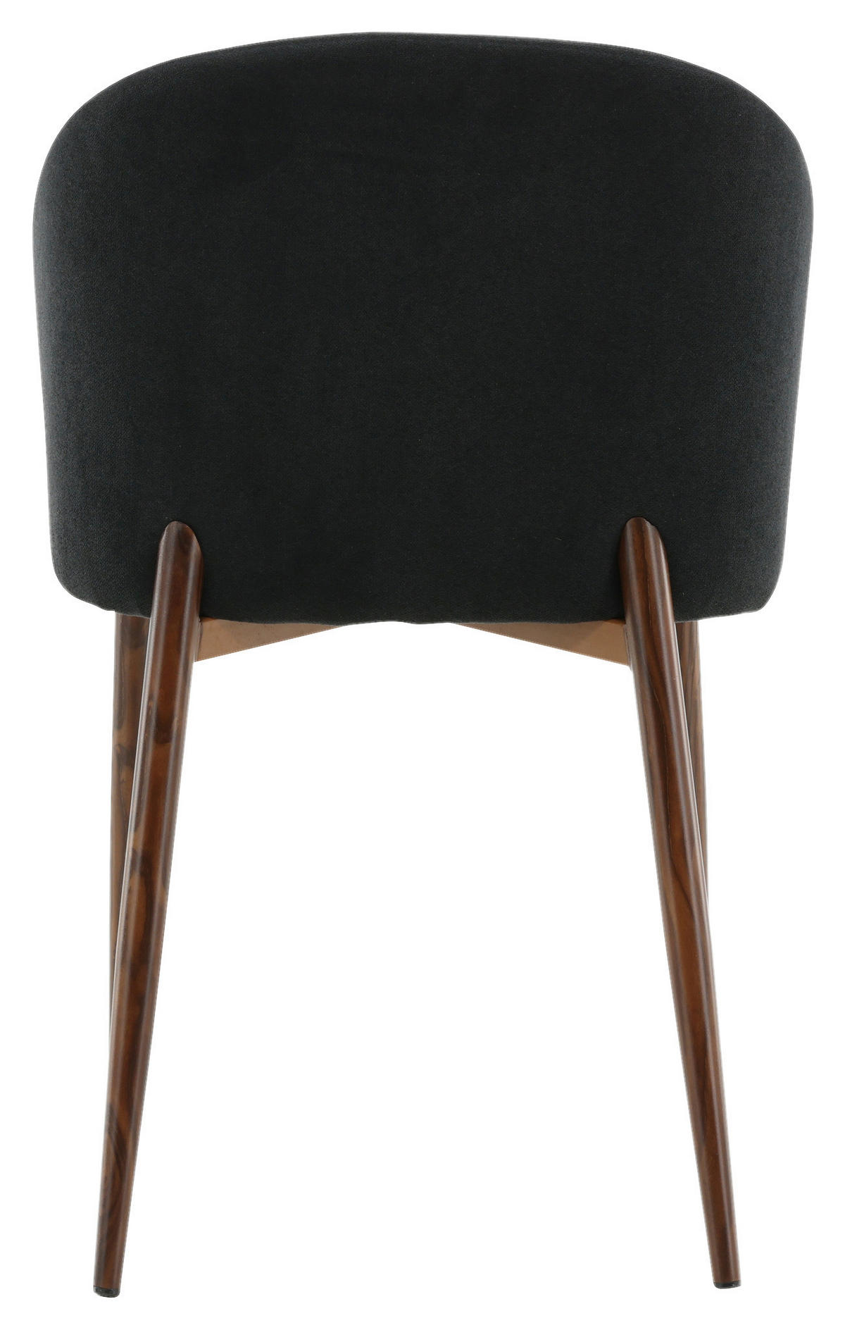 STOLSET 2 styck mikrofiber  - valnötsfärgad/svart, Design, trä/textil (48,5/83/55cm) - Livetastic