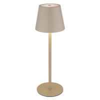 AKKU-TISCHLEUCHTE 11,5/36 cm   - Sandfarben/Opal, Trend, Kunststoff/Metall (11,5/36cm) - Novel
