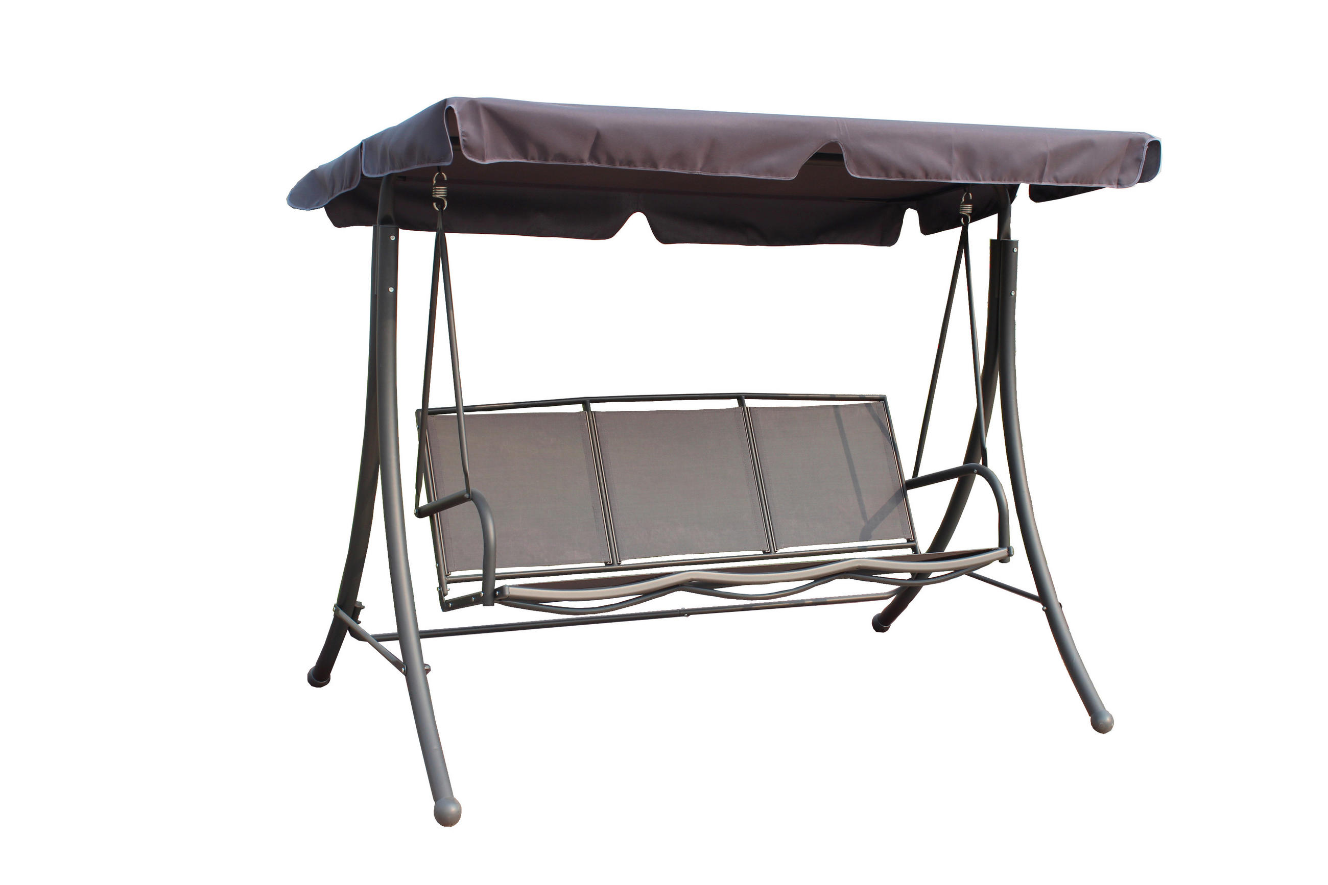 HOLLYWOODSCHAUKEL 201/159/130 cm  - Schwarz/Grau, Basics, Kunststoff/Metall (201/159/130cm) - Gardenson