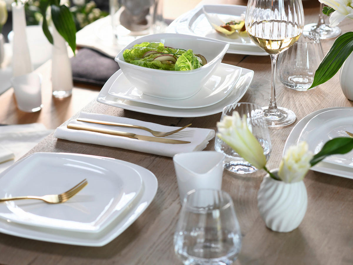 SERVIS Melbourne 12 delar  - vit, Basics, keramik - Creatable